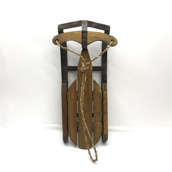 Decorative Small Wooden  Sled, Doll Sled - Picture 2 of 10